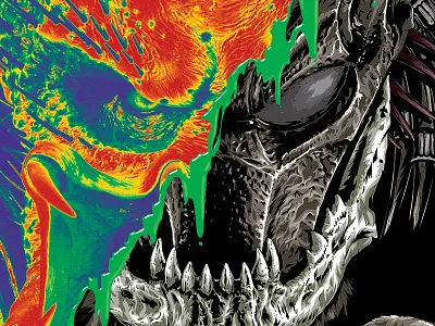 Predators DVD Cover adobe alien design dvd illustration illustrator movie photoshop poster predator predators typography