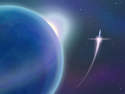 Space illustration space spaceship stars vector © thenewvision