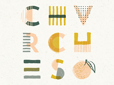 Chvrches at the Music Hall of Williamsburg citrus geometric illustration lettering music poster print screenprint summer warm