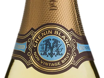 Champagne Neck Label bottle champagne label luxury monogram packaging packaging design premium simon frouws sparkling wine vintage wine woodcut