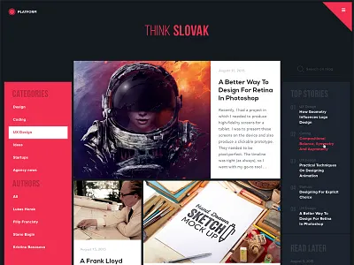 Blog Redesign blog concept flat grid news redesign responsive web design