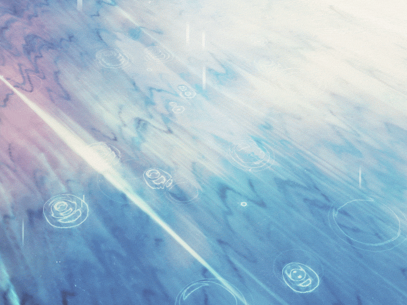 Lotus after effects animation gif loop rain reflection ripple water
