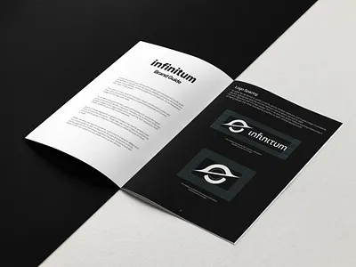 infinitum Style Guide art black bnw brand brand guide brand guideline brand strategy brand style branding brands case study clean design logo logo design showcase simple typography vector white