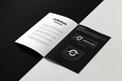 infinitum Style Guide art black bnw brand brand guide brand guideline brand strategy brand style branding brands case study clean design logo logo design showcase simple typography vector white