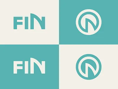 Fin Logo // Final end fin icon logo post production shark trout