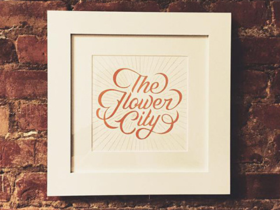 The Flower City (Print) brendan buffalo city flower lettering prince print rochester the typography