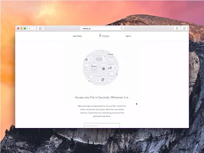Meta Sign Up WIP animation gif illustration landing page marketing site meta web