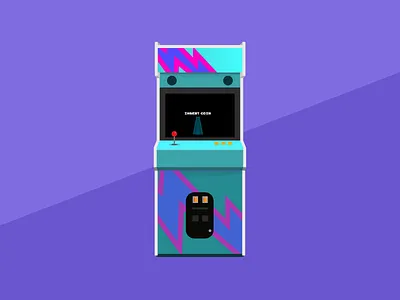 Summer in the Arcade 80s arcade illustration sticker sticker mule summer