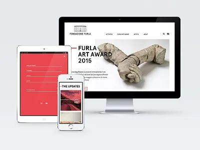 Fondazione Furla Website atto design furla graphic interaction minimal red ui ux website white