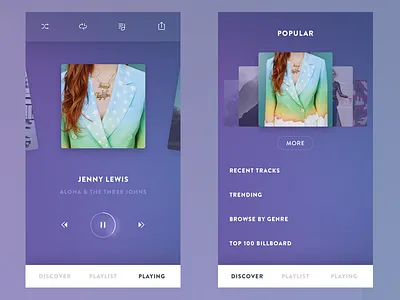 Music App UI album app ios minimal mobile music player simple sound