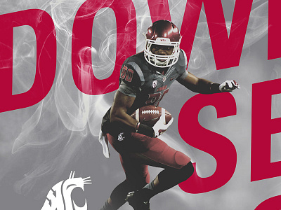 Down. Set. Gone. advertising branding college football cougars football ncaa washington state washington state university wsu