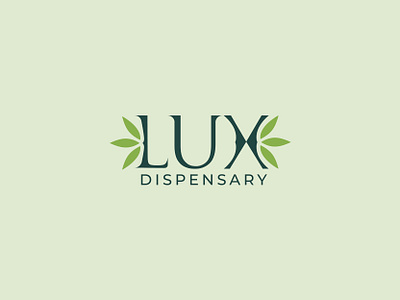 Lux Dispensary Logo, Cannabis Logo, Cannabis Leaf Logo cannabis cannabis dispensary logo cannabis logo logo logo design logo designer lux dispensary lux logo minimalist logo typography logo wordmark logo