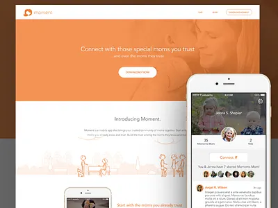 Moment for iPhone now LIVE app apple application ios iphone responsive retina web website