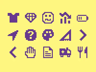 Pixelified (week 11): 15 Free icons 8bit free freebie gaming icon pack icon set icons pixel icons pixelart pixelated pixels svg
