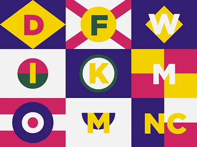 Minimal State Flags circle color blocking flag flat geometric gotham minimal state stripe