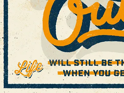 Time Out calligraphy halftone hand lettering lettering poster retro screen print textures type typography vacation vintage