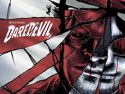 Daredevil Poster comics daredevil design illustration marvel netflix poster television typography