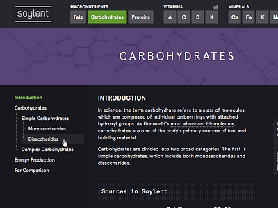 Nutrition portal apercu dark nutrition portal soylent