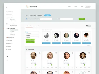 My Connections connections flat interface members ui web web design website