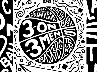 Calling All the Hoop Stars basketball design hand letter type typography