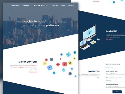 VaynerMedia spec work landing landing page redesign site social vaynermedia website