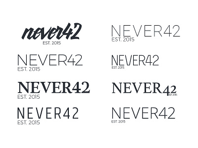 Logo typeface exploration 42 brand branding font logo never type typography