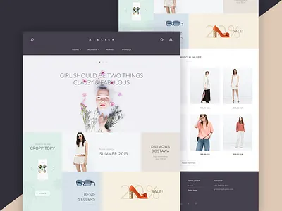 ATELIER - beauty store beauty fashion pastelle shop store ui ux web webdesign website