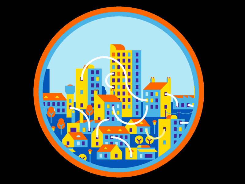 Cheap City after effect chip city colorfull transition