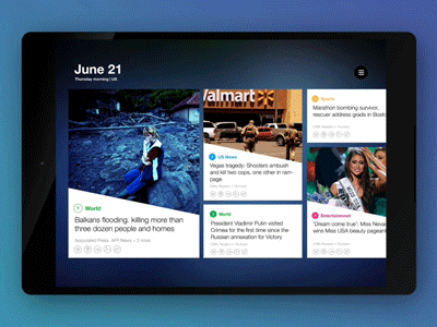 Yahoo News Digest Tablet animation card gif news digest tablet yahoo