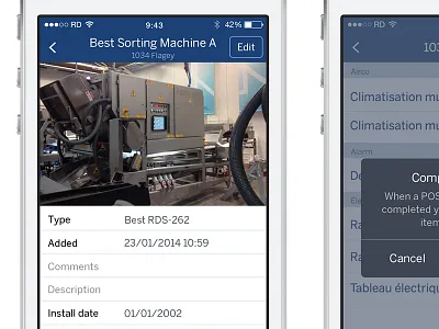 iOS technician maintenance app app bentonsans blue ios technician