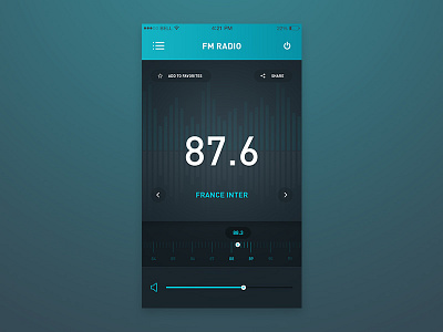 Day 19 - FM Radio application equalizer fm music play radio song ui ux volume