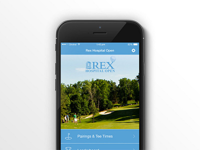 Rex Hospital Open Golf Tournament blue carolina golf ios mobile rex health sports tournament