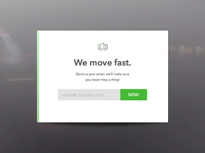 Code Shipping Newsletter Widget car code flat green newsletter sign up ui