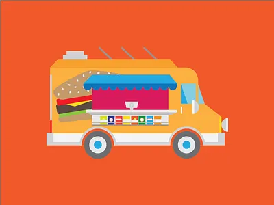 Summertime Snacks food food truck rebound sticker mule summer summer time summertime truck yum