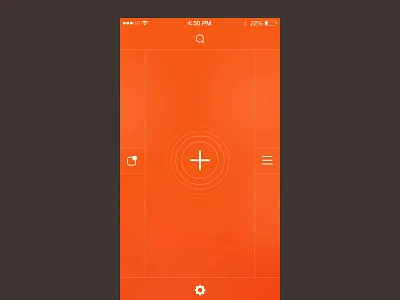 Menu Navigation app contact design interface ios iphone mobile orange ui ui design