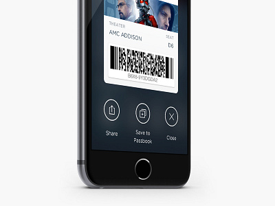 Digital Ticket amc ant man design digital ios movie passbook stub ticket ui