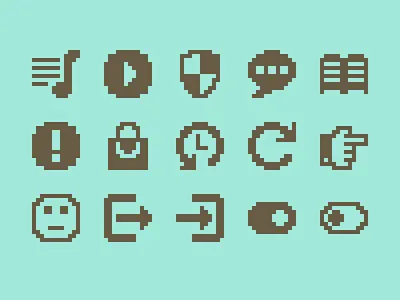 Pixelified (week 12): 15 Free icons 8bit free freebie gaming icon pack icon set icons pixel icons pixelart pixelated pixels svg