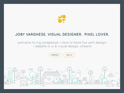 Portfolio Website flat colours flat ui interface joby.in layout minimal web personal website portfolio portfolio website redesign ui design website design