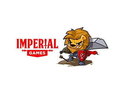 Imperial Games - Mascot & Logo re-design cartoon logo lion lion head lion logo mascot suhandi