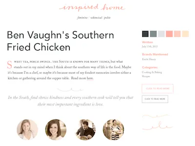 Style Tile / Inspired Home (IHA) blue branding calligraphy grey lettering navy pink feminine sans serif style tile