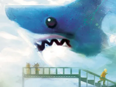 Expedition A digital painting electricity graphic design illustration illustrator lightbulb painting photoshop shark technology teeth water