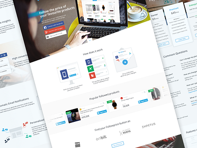Followprice is here! animation followprice homepage parallax price responsive saas tags ui ux web wishlist