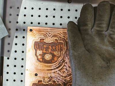 Gold Foil Printing Plate copper plate detail gold foil label label design liquor label printing printing technique vintage
