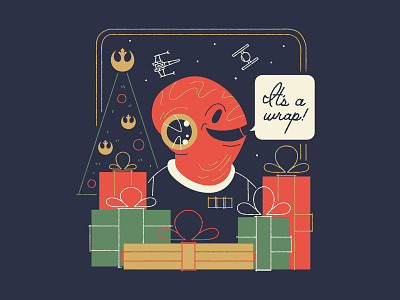 Ackbar Christmas ackbar admiral christmas christmas tree design disney holiday illustration present star wars vector xmas