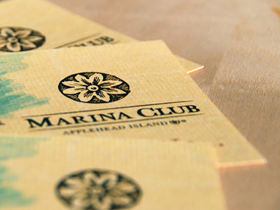 Marinaclub Print apple blossom brand brand identity branding flower logo neenah print
