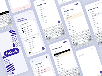 Ticked. A checklist App checklist concept design illsuta illustration minimalist mobile app splash screen ui ui design ux design