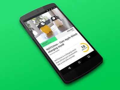 Day 032 - Crowdfunding Card android app card crowdfunding kickstarter mobile