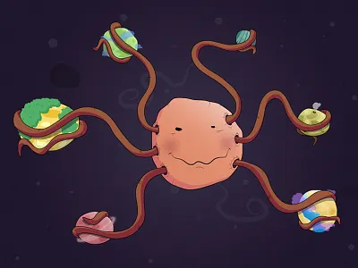 Planet D illustration space