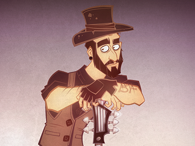 Dandytony Le Fossoyeur800x800 bakuss bakuss circus character characterdesign circus comic desperadoz drawing western westernpunk
