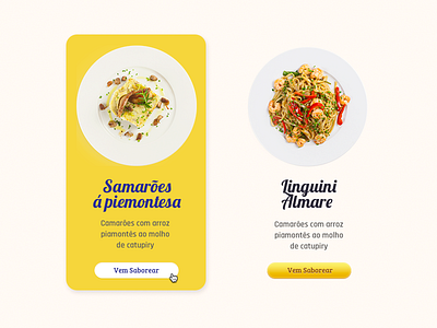 Featured dish clean flat food hover restaurant set ui website